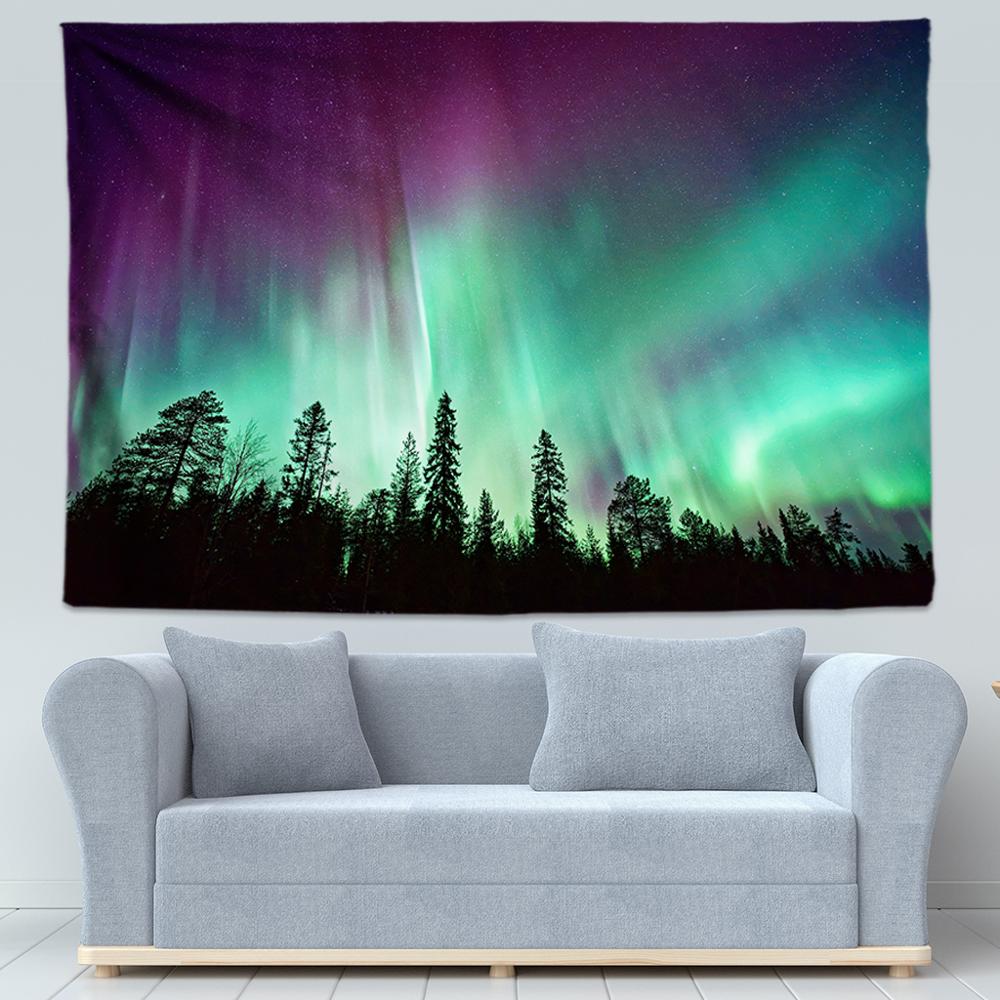 Beautiful Northern Lights Nature Tapestry Wall Hanging Boho Hippie Psychedelic Wall Tapestries Large Tapestry Bohemian Wall Art