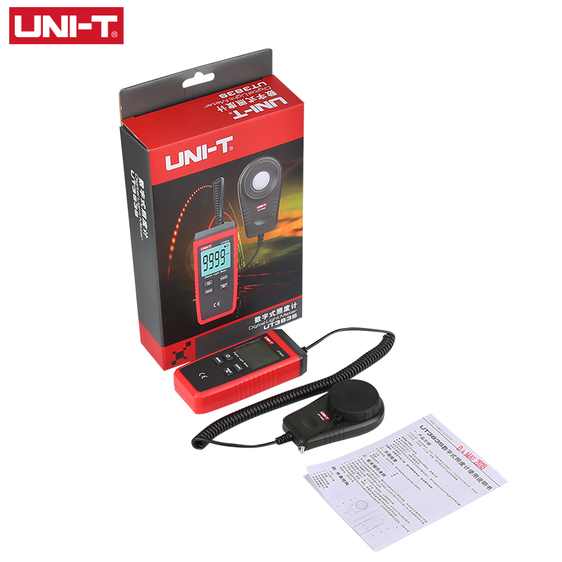 UNI-T UT383S Split Illuminometer Handheld LCD Luminometer Digital Photometer Luxmeter Light Meter 0-199999 Lux