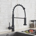 Senlesen Chrome Brass Kitchen Faucet Spring Hose Double Spout Pull Down Single Handle Vessel Sink Kitchen Mixer Taps