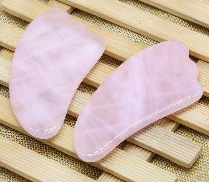 Rose Green Jade Guasha Board Natural Stone Scraper Chinese Gua Sha Tools For Face Neck Back Body Acupuncture Massager Face Lift