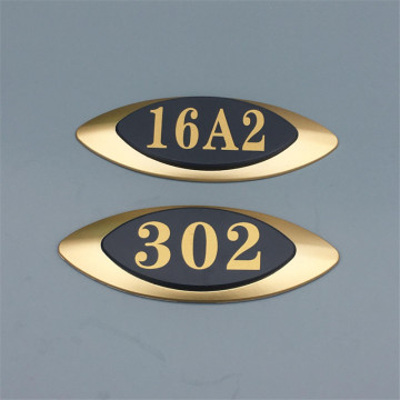 Acrylic House Number Hotel Door Number Plate Imitation Metal Plastic Customized Apartment Home Gate Custom Signs