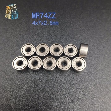 4pcs radial shaft ball bearing MR74ZZ 4*7*2.5 4x7x2.5mm metal shield MR74Z ball bearing