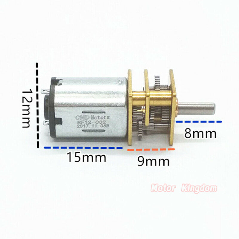 70RPM Mini N20 Full Metal Gearbox Gear Motor DC3V 5V 6V Slow Speed Reducer Gear Motor DIY Robot Car