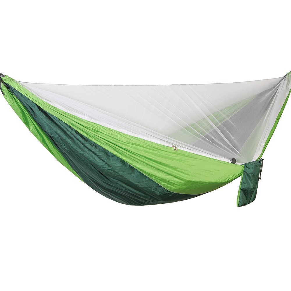 Ulatralight Double Mosquito Net Hammock Easy Set Up Hamak 290*140cm With Wind Rope Nails Portable For Camping Travel Yard