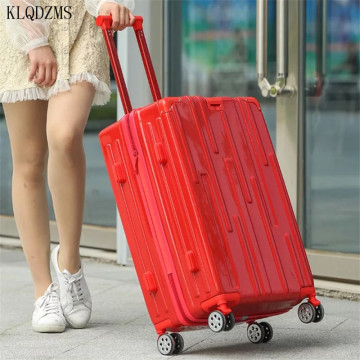 KLQDZMS 20/24inch Ligh tweight fashion suitcase PC rolling luggage spinner trolley bags with wheels