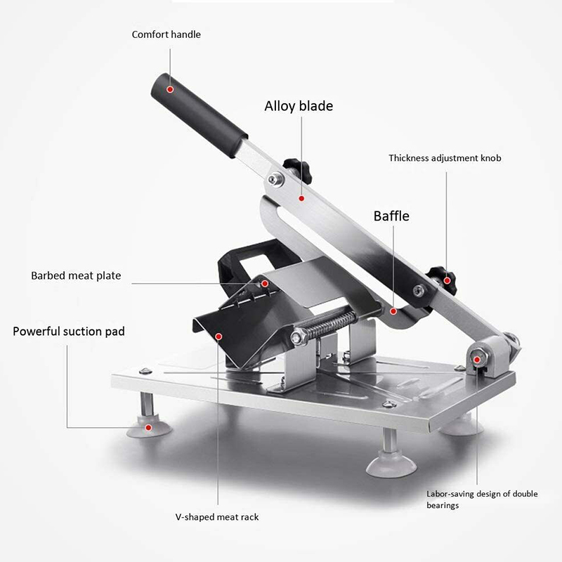 Stainless Steel Manual Frozens Meats Slicer Mutton Ham Beef Cutter Cutting Machine Kitchen Supplies Kitchen Tools