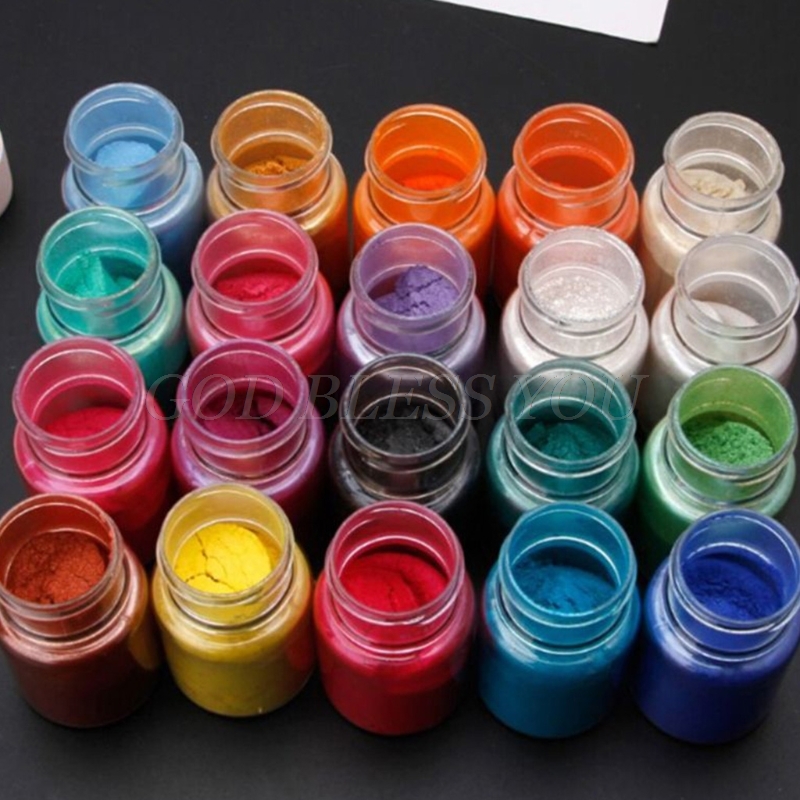 25 Colors Cosmetic Grade Pearlescent Natural Mica Mineral Powder Epoxy Resin Dye Pearl Pigment Drop Shipping