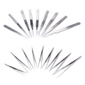 High Quality Stainless Steel Straight Curved Nail Tools Eyelash Extension Tweezers Nippers Pointed Clip Set Makeup Tools