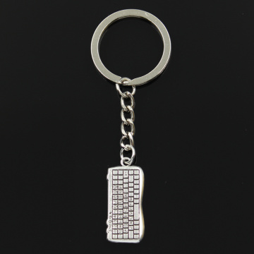 Keychain 14x31mm Computer Keyboard Pendants DIY Men Jewelry Car Key Chain Ring Holder Souvenir For Gift