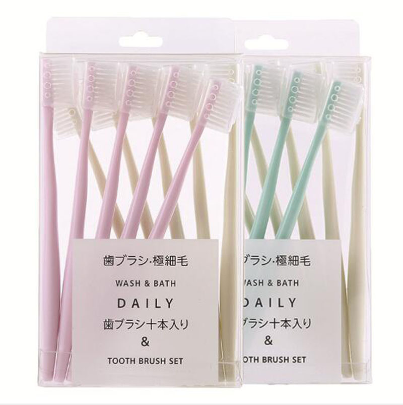 Bamboo Charcoal Soft-bristle Toothbrush Portable Travel Tooth Brush Tongue Cleaner For Kids And Adults Oral Hygiene
