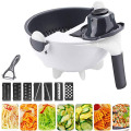 Multifunctional Magic Rotate Vegetable Cutter With Drain Basket Kitchen Veggie Fruit Shredder Grater Slicer DropShipping
