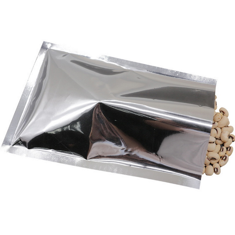 100pcs Silver Aluminum Foil Mylar Bags Vacuum Sealer Zipper Food Saver Bag Storage Pouches For Kitchen Supplies