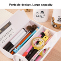 Pencil Case Stationery Box Pen Holder Multifunction School Pencil Bag with Calculator Mirror Large Capacity Fox Ice Cream Donut