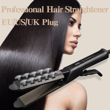 Four-gear temperature adjustment Hair Straightener Ceramic Tourmaline Ionic Fast Warm-up Curling iron 2 IN 1 Hair Straightener