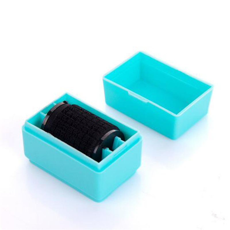 1 PC Self Inking Roller Stamp Office Messy Code Security Guard Your ID Privacy Protection Stamp