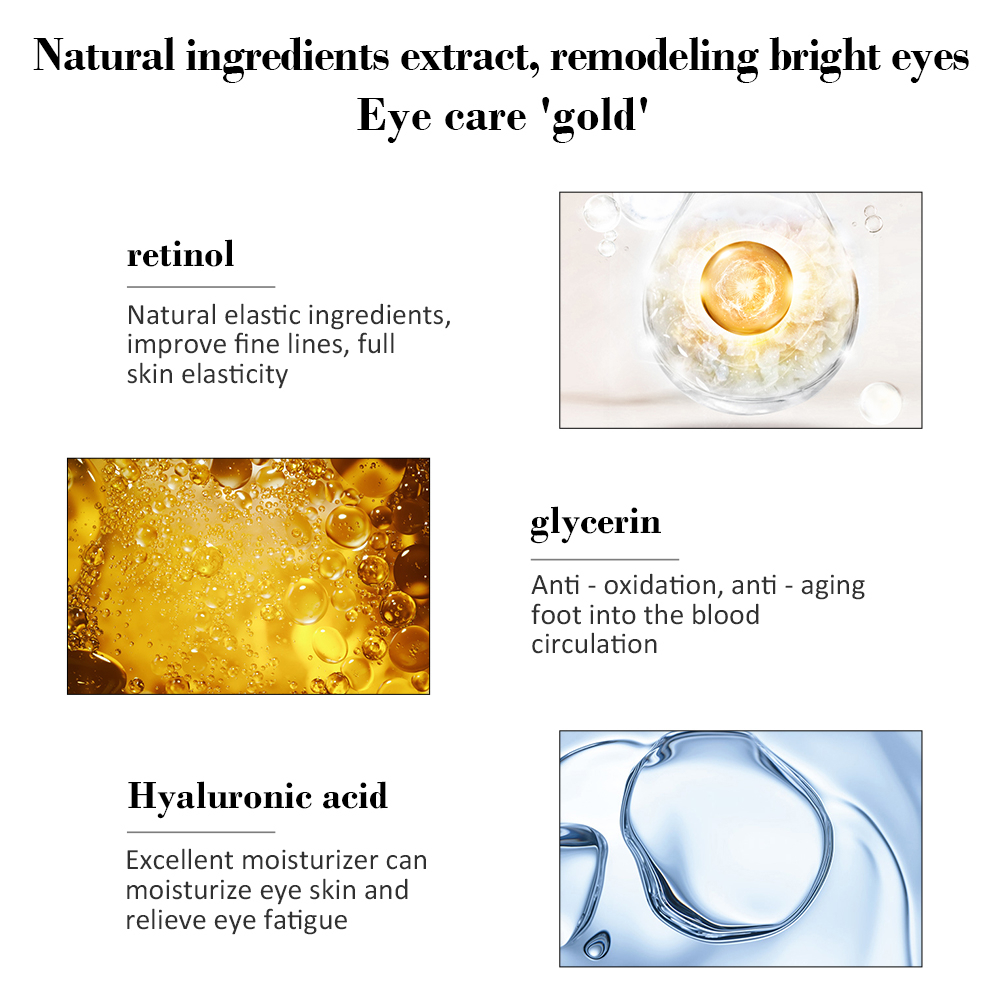 FTEENPLY Hyaluronic acid retinol Eye Mask Collagen Eye Patch korea dark circles hydrogel Reduce Dark Circles Fine Lines Eye Bag