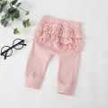 (0-2Y) Baby Suit Winter Long Sleeve Simple Solid Color Hanging Striped Top + Solid Color Hanging Striped Pants + Hair Band Set 5