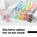 Frosted polyresin animal fashion key chain