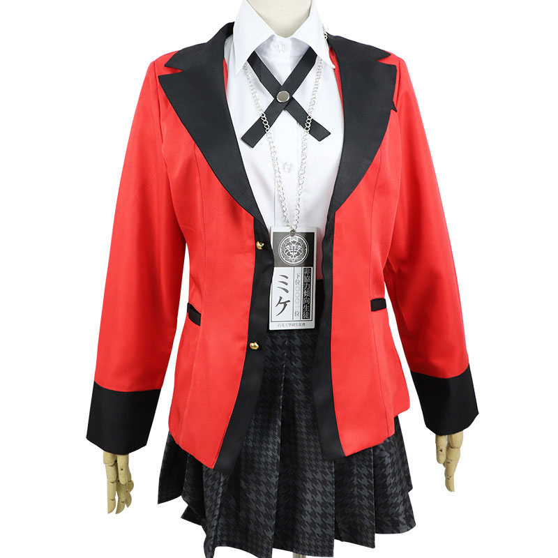 Anime Kakegurui Yomoduki Runa Cosplay Costume Halloween Carnival Party Performance Uniform Skirt For Woman