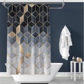 Nordic Shower Curtain Geometric Color Block Shower Curtains Colorful Bathroom Curtains Washable Waterproof Bath Decoration