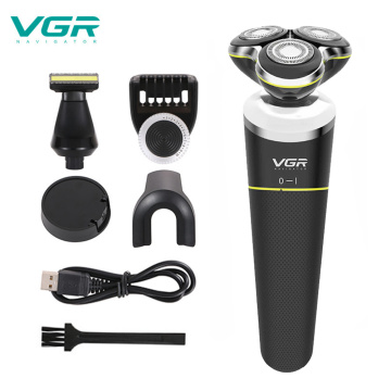 VGR V-308 razor 4D floating razor 2 in 1 USB rechargeable and washable men's beard trimmer men's shaver electric shaver