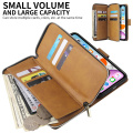 Luxury Zipper Wallet Leather Case For LG V20/V30/V40 Case Cover Flip Magnetic 9 Card Ultra thin For LG V50/V60 Case Cover