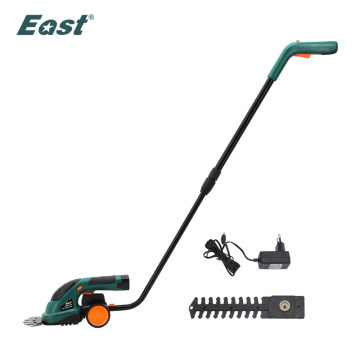 East 7.2V Cordless Combo Lawn Mower Li-Ion Rechargeable Hedge Trimmer Grass Cutter ET1502 Garden Power Tools With Long Pole