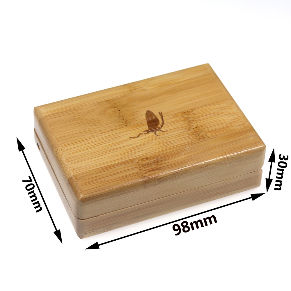 Double Layer Wooden Bamboo Fly Fishing Lure Swivels Bait Storing Box Fishing Tackle Box Hook Storage Case