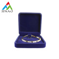 Luxury Dark Blue Velvet Plastic Bangle Box