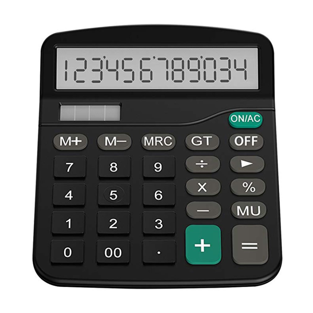 Office Finance Calculator Calculat Plastic Solar Computer Business Finance Office Calculator 12-Bit Desktop Calculator Office