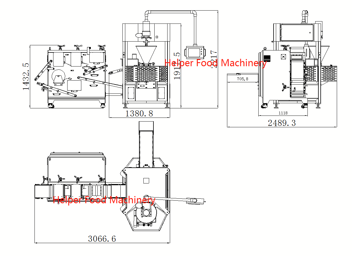 fried dumping machine layout