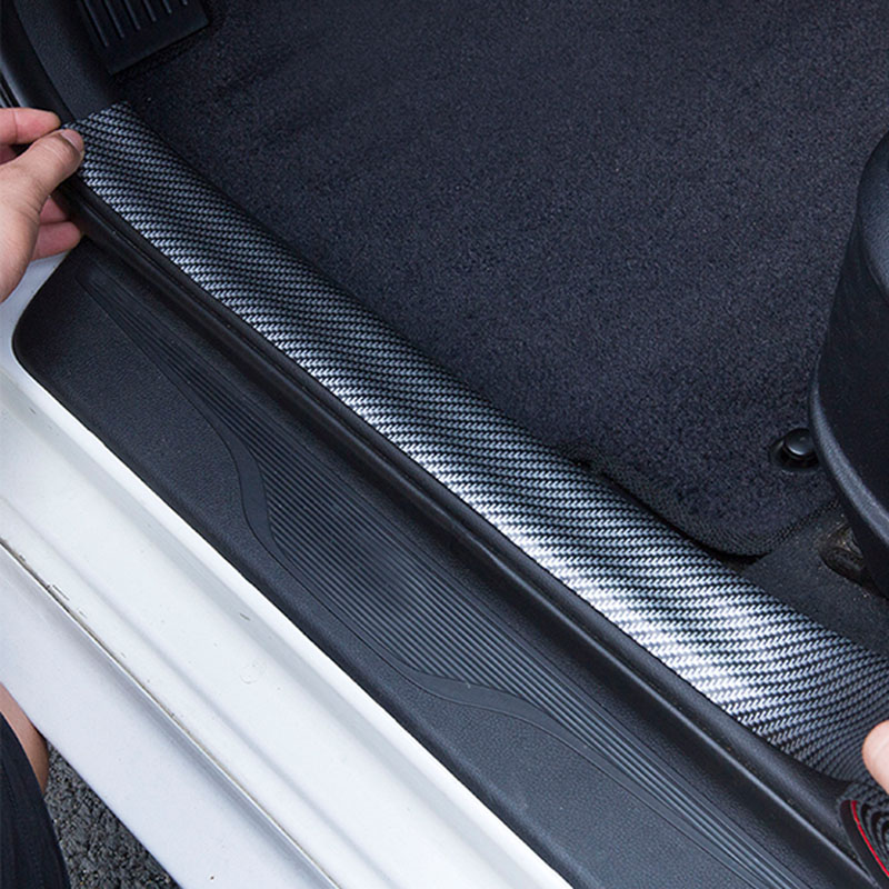 Car sticker carbon fiber rubber molding threshold protector for Land Rover Range Rover/Evoque/Freelander/Discovery