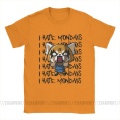 Men Aggretsuko Aggressive Retsuko I Hate Monday T Shirts 100% Cotton Clothes Funny Short Sleeve O Neck Tees Printing T-Shirts