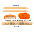 Wooden Weaving Loom Machine Play Toy Kids Girl DIY Knitting Craft Comb Ball Kit