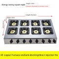 Stainless Steel Dual Use Gas Cooktop 3-8 Burner Fierce Fire Commercial Hobs with Multiple Stoves for Domestic Gas Cooker