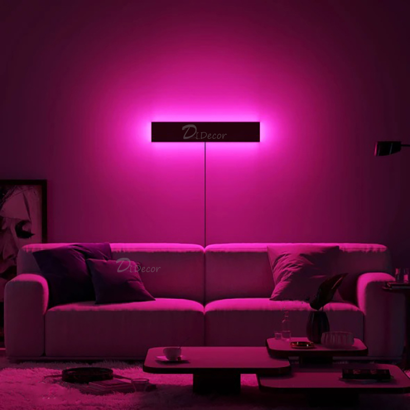 Minimalism RGB LED Wall Lamp for Bedroom Bedside,Home Decoration Wall Light Colorful Living Room Indoor Party Lighting Fixtures