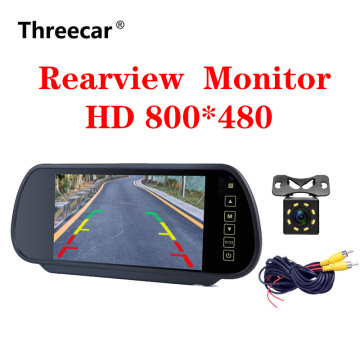 Reverse Parking system.7 inch TFT LCD Screen Car Monitor rearview mirror+ Night Vision Rearview camera optional