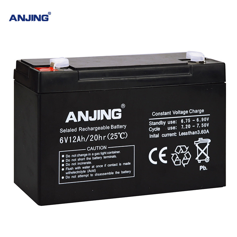 6V 12AH battery for backup power LED diode emergency light children's toy car lead acid battery replacement maintenance