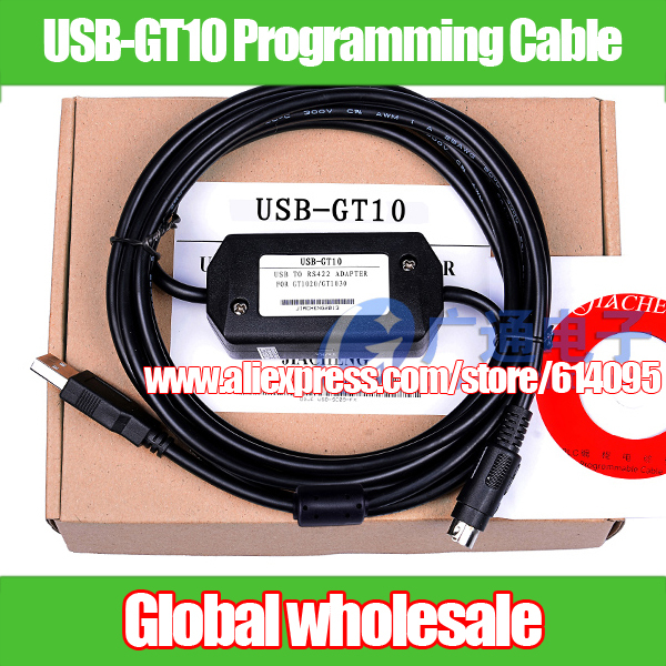 1pcs USB-GT10 Programming Cable For Mitsubishi / GT1020 GT1030 touch screen cable Electronic Data Systems