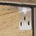 10pcs! 90 degree stainless steel table corner metal corner brackets furniture bracket for Cabinet Furniture Accessories