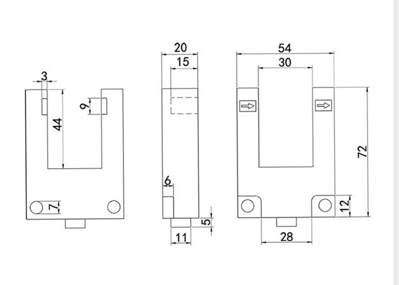 1pcs Elevator accessories groove profile optoelectronic switch U type leveling switch E3S-U30 Sensor Infrared correlation sensor