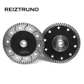 REIZTRUNO 5" Dual Turbo Circular Saw Cutter Diamond Grinding Wheel Angle Grinder Cutting Blades for Granite Concrete with Flange