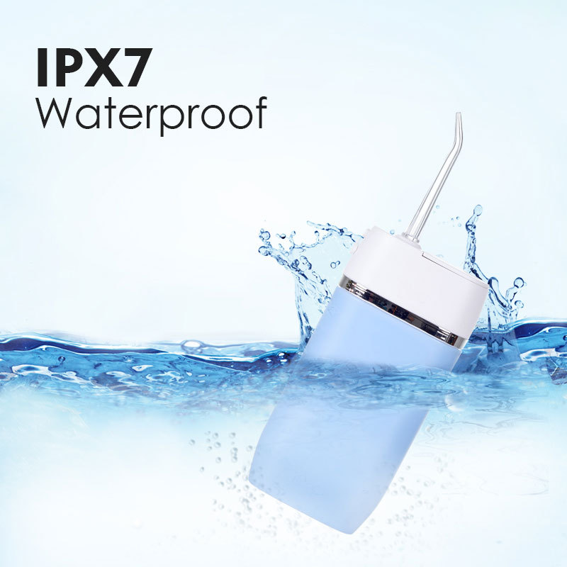 MJ Oral Irrigator USB Rechargeable Water Flosser Mini Portable Travel Dental Water Jet 165ML Water Tank Waterproof Teeth Cleaner