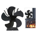 Stove Fan 5 Blades 55-75° C Start Silent Operation Heat Powered Stove Fan Eco Fan for Wood Stove/Fireplace/Gas/Pellets/Wood/Logs