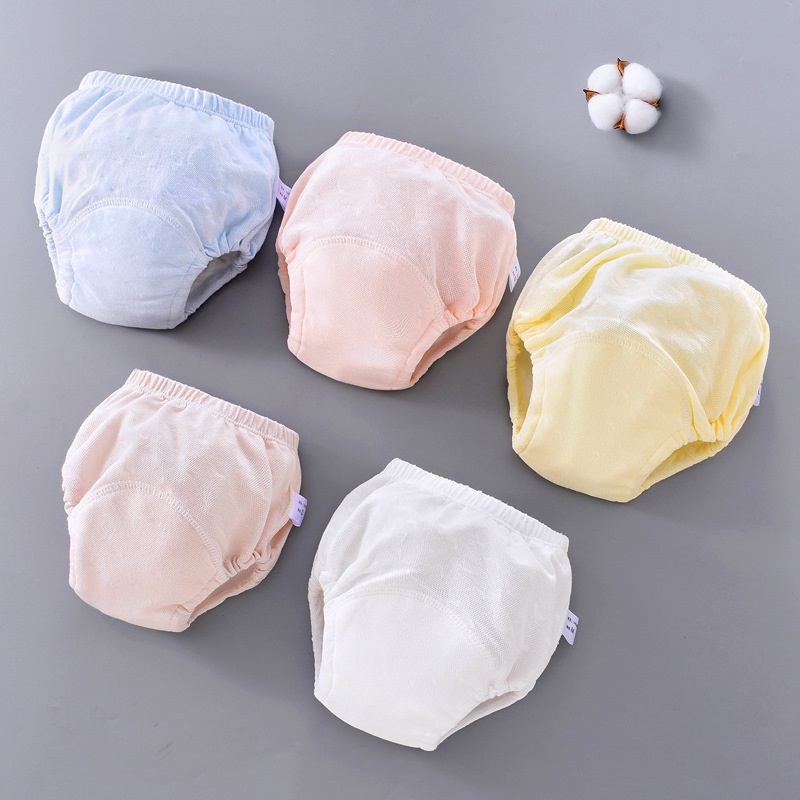 Baby Reusable Washable Diaper Pant Infant Training Cloth Pocket Nappy Inserts Panties Diapers 6 layers Cover Wrap Suits Girl Boy