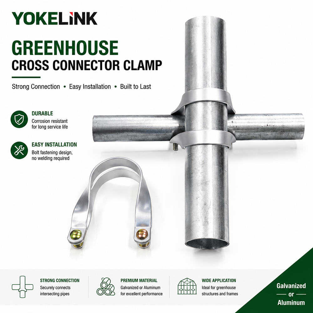 Cross Connector Purlin Clamp For Greenhouse (3)