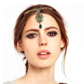 Shiny Gem Crystal Rhinestone Pendant High Forehead Tassels Fringes Bohemia Hair Jewelry