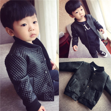 Autumn winter Boys coat Children's pu jacket fashion kid outwear Casual motorcycle jacket Leather Kids Coat black warm thick