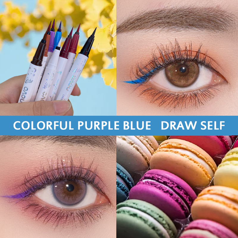 2pcs Maquillajes Para Mujer Eyeliner Pencil Liquid Colorful Optional Liquid Eye Liner Eyes Cosmetics Pen Maquiagem Kit TSLM1