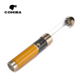 Original COHIBA Smoking Gadgets Adjust Length Cigar Tube Mini Jar Quality Travel Humidor W/ Cigar Punch Humidifier Gift Box